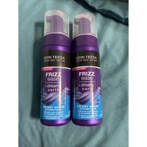 John Frieda Frizz Ease Dream Curls Air-Dry Waves Styling Foam 5 oz‎ 2-Pack Lot
